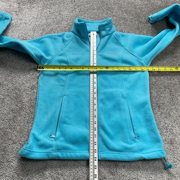 Columbia Jacket Women Small Blue Full Zip Pocket High Neck Fleece Outdoor Hiking - Picture 6 of 13